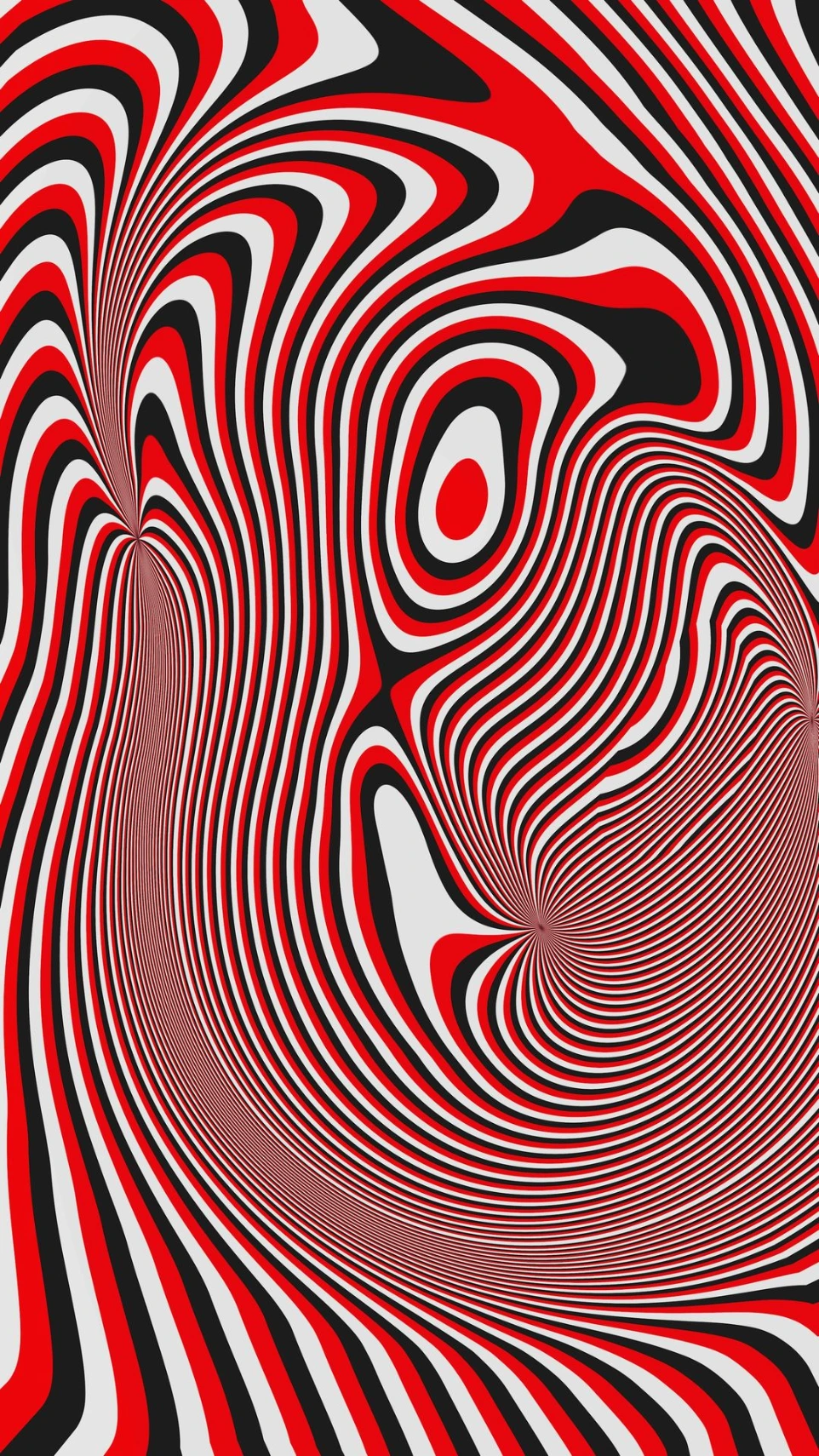 Abstract pattern of red, white, and black stripes